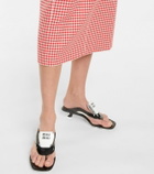 Miu Miu Patent leather thong sandals