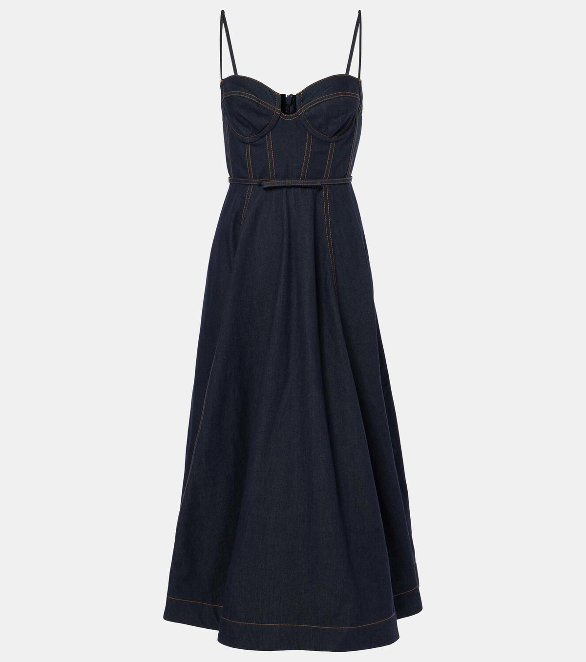 【Zimmermann】Crush denim bustier dress Zimmermann Crush Denim Corset Dress | Saks Fifth Avenue