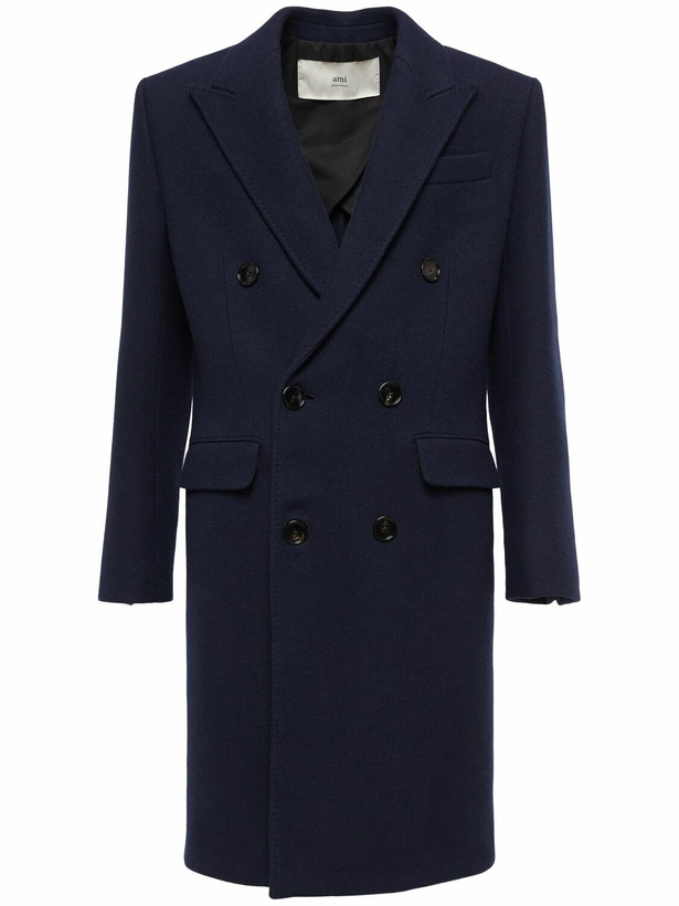 Photo: AMI PARIS Double Breasted Wool Coat