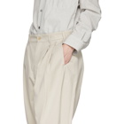 Hed Mayner Beige Four Pleat Trousers