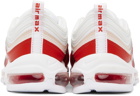 Nike White & Red Air Max 97 Sneakers
