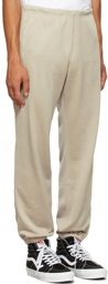 Needles Beige French Terry Zipped Lounge Pants