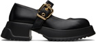 Marni Black Leather Mary Jane Loafers
