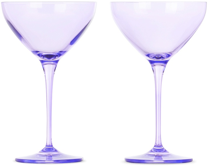 Photo: Estelle Colored Glass Purple Martini Glass Set