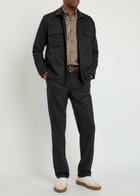 Sunspel Tapered-leg Wool and Cashmere-blend Trousers Charcoal