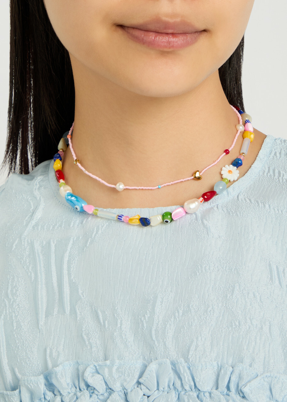 Anni LU Happy Beaded 18kt Gold-plated Necklace - Multicoloured - One Size