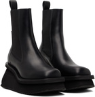Rick Owens Black Temple Low Factory Beatle Chelsea Boots