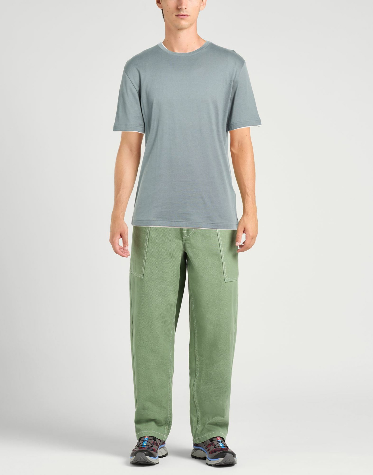 Eleventy Mens T-shirt Slate in Blue