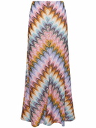 MISSONI Chevron Lamé Long Skirt