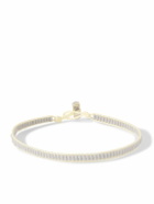 Miansai - Lowe Rhodium-Plated, Rope and Miyuki Beads Bracelet - Gray