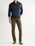 Canali - Slim-Fit Wool Half-Zip Sweater - Blue