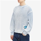 Acne Studios Men's Knitted Jumper in Old Blue/White
