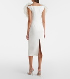 David Koma Feather-trimmed cocktail dress