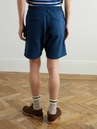 Beams Plus - Straight-Leg Cotton-Jersey Drawstring Shorts - Blue