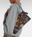 Valentino Garavani DeVain Small embroidered denim shoulder bag
