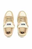 Diesel D-Ollie-Distressed sneakers in leather and suede - Sneakers Womens in Beige