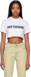 We11done White Cropped T-Shirt
