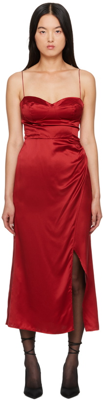 Photo: Reformation Red Marguerite Midi Dress