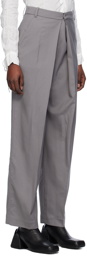 LOW CLASSIC Gray Wide-Leg Trousers