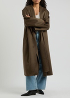Rohe Layered Scarf-effect Wool Coat Taupe