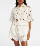 Zimmermann Mahon embroidered cotton poplin shirt