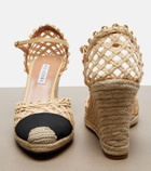 Aquazzura Sunburst raffia espadrille wedges