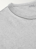 POLO RALPH LAUREN - Logo-Embroidered Cotton-Jersey T-Shirt - Gray