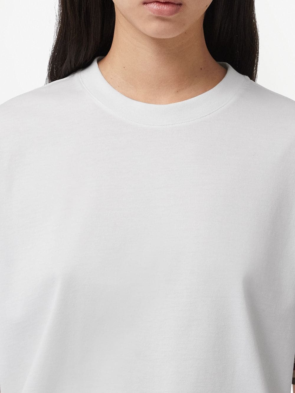 Tシャツ・カットソー *Burberry* Check Sleeve Cotton Short Sleeve T-Shirt White 80 Burberry Short-Sleeve Cotton T-Shirt, Size Medium 8084783