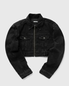 Rotate Birger Christensen Washed Denim  Jacket Black - Womens - Denim Jackets