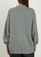 Good American Asymmetric Fine-knit Cardigan Grey