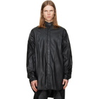 Julius Black Coated Big Shirt