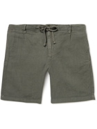 Hartford - Tank Straight-Leg Linen Drawstring Shorts - Green