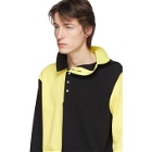 Y/Project Black and Yellow Asymmetric Collar Polo