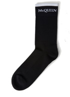 Reversible Logo Trim Socks in Black