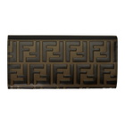Fendi Black and Brown Forever Fendi Continental Wallet