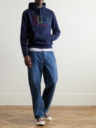 Polo Ralph Lauren - Logo-Embroidered Cotton-Blend Jersey Hoodie - Blue