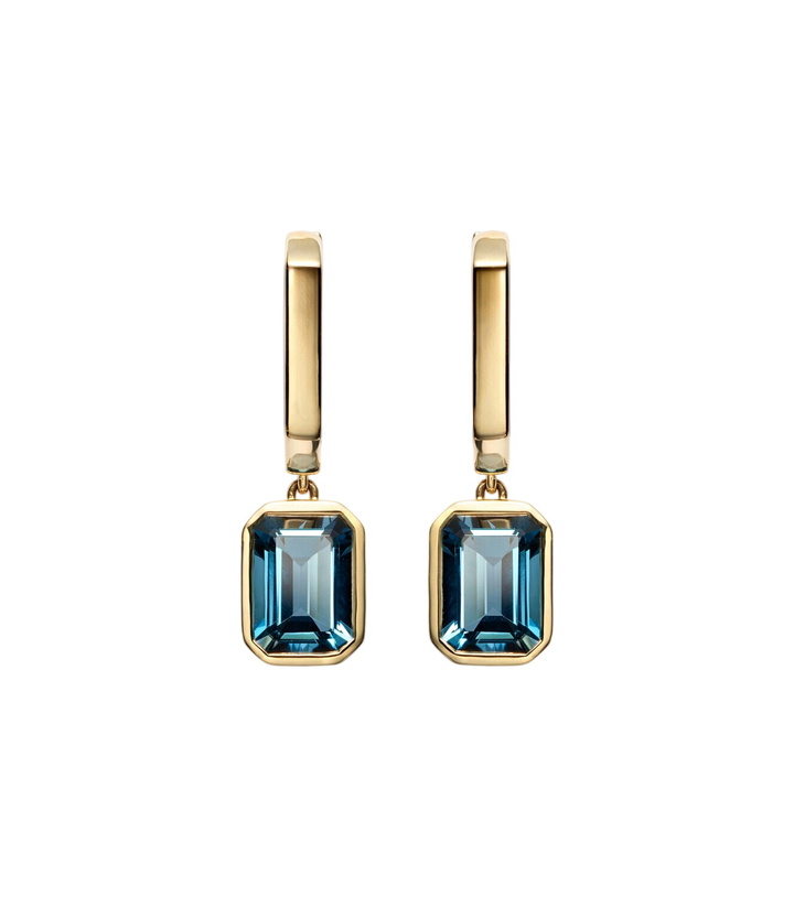 Photo: Bucherer Fine Jewellery 18kt gold (750/1000) drop earrings with topaz