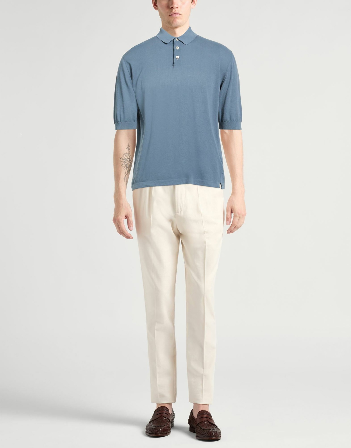 Eleventy Platinum Mens Polo shirt Slate in Blue