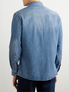 Brunello Cucinelli - Denim Western Shirt - Blue