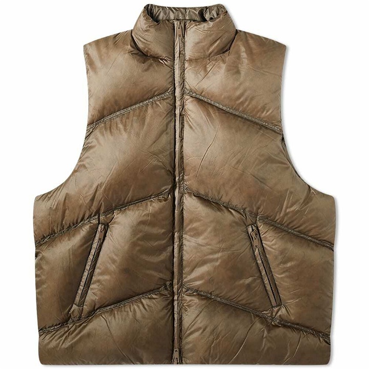 Photo: Represent Men's Nylon Puffer Gilet in Washed Brown