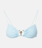 Christopher Esber Ring-detail ruched bikini top