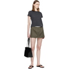Alexander Wang Black Jenna Tubular Flat Thong Sandals