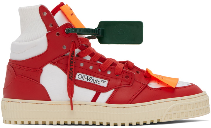 Photo: Off-White Red & White 3.0 Off Court Sneakers