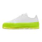 MSGM White and Yellow RBRSL Rubber Soul Edition Floating Sneakers