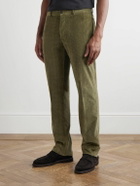 Massimo Alba - Mauko Straight-Leg Prince of Wales Checked Cotton-Blend Corduroy Suit Trousers - Green