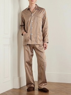 Derek Rose - Wellington Striped Cotton-Poplin Pyjama Set - Neutrals
