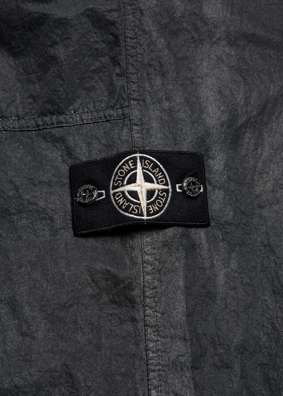Stone Island Sprayed Straight-leg Nylon Trousers Black