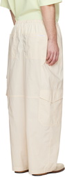Maison Kitsuné Off-White Oversize Cargo Pants
