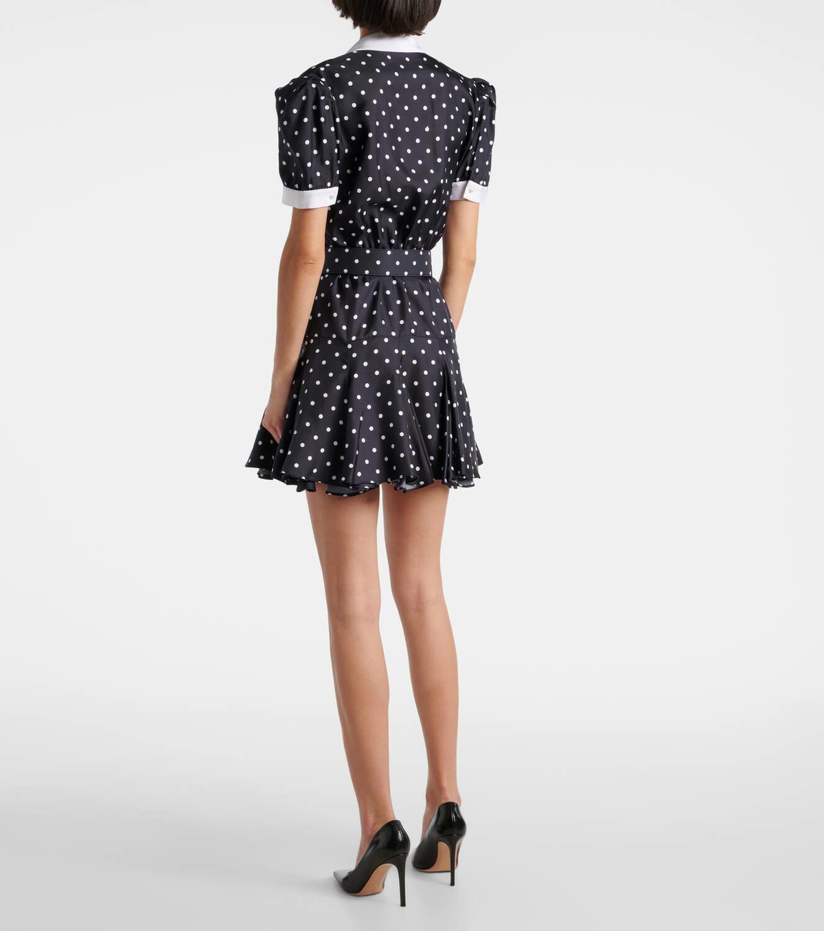 Rodarte Polka Dot silk twill minidress