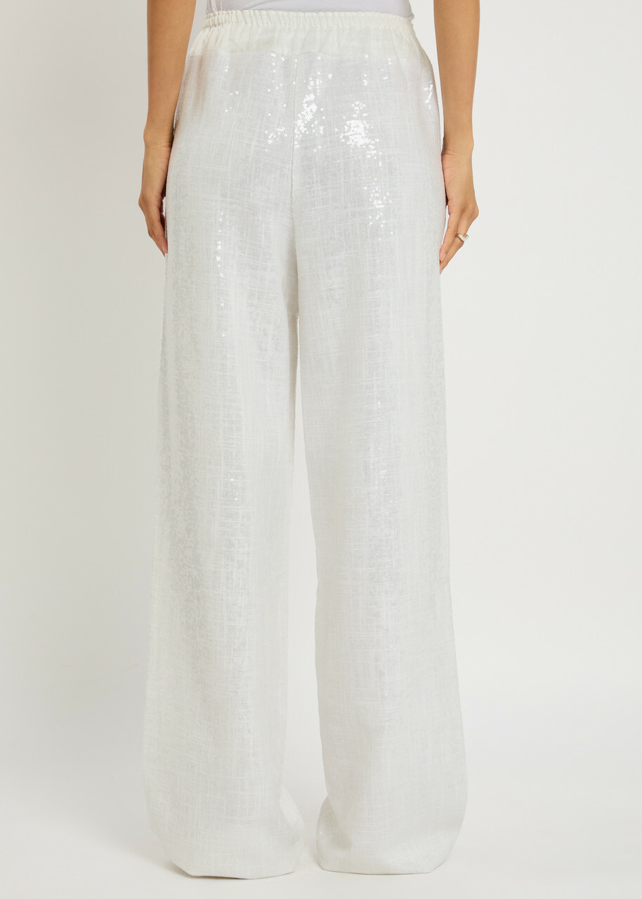 16 Arlington Ima Sequined Trousers White